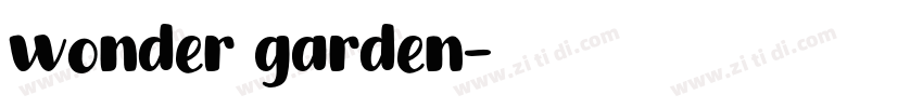 wonder garden字体转换